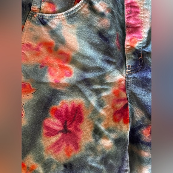 Free People We The Free Good Luck Barrel Floral Jeans ~ 31 🌺 - Picture 8 of 8